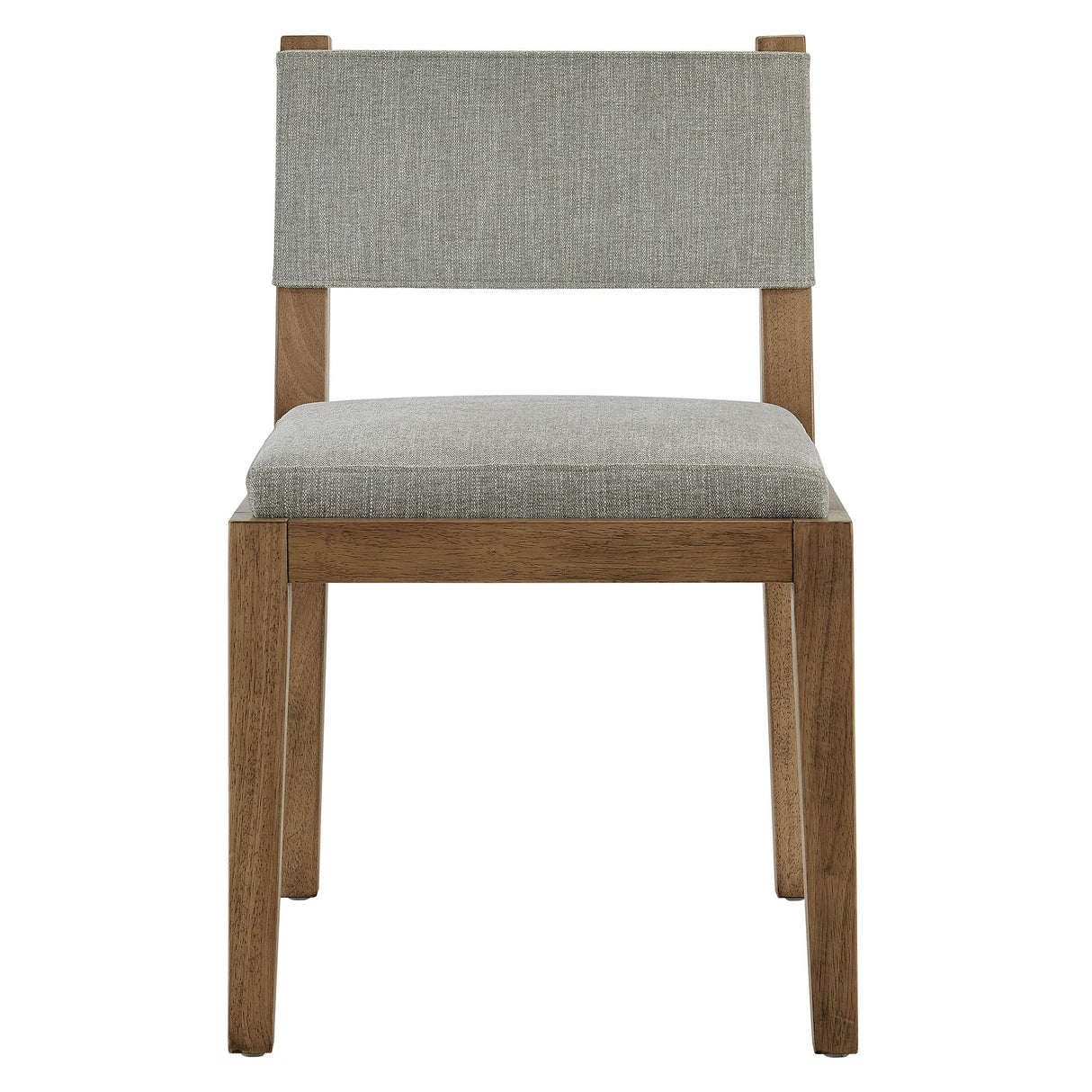Fabric Upholstered Armless Dining Chair – Natural Wood 32 Inch