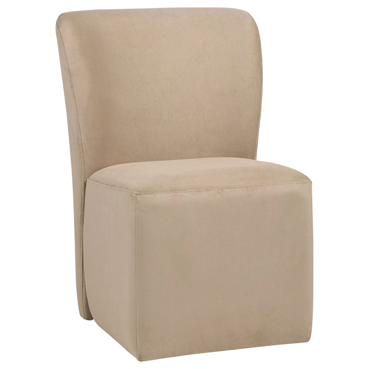 Jaelynn Tan Upholstered Parsons Dining Chair with Casters, Set of 2 - Dining Chairs & Benches available at Alpine Outlets in Denver