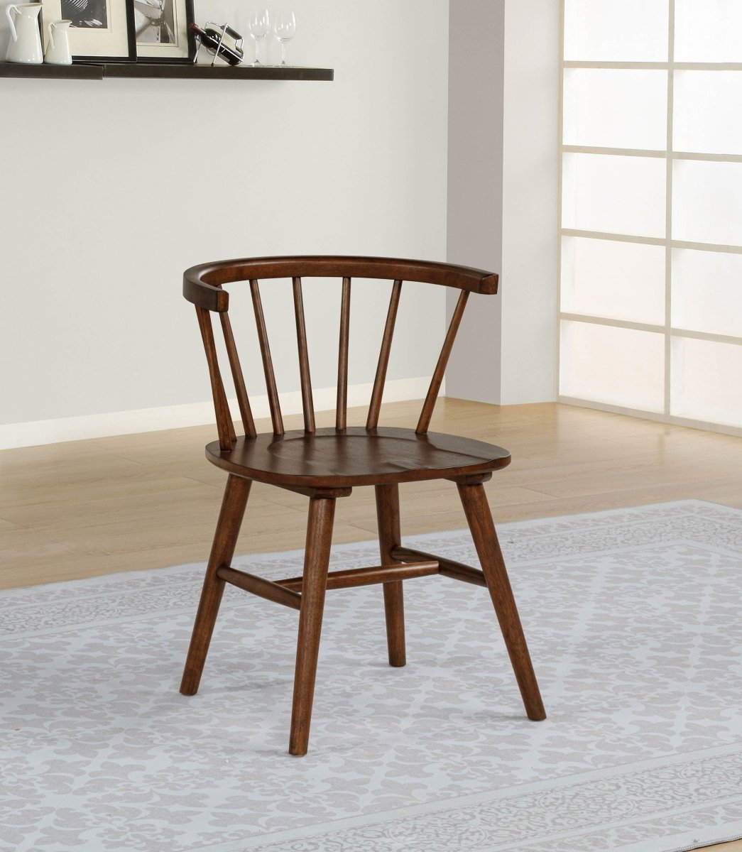 Jeffries Windsor Walnut Dining Side Chairs, Set of 2 - Dining Chairs & Benches available at Alpine Outlets in Denver