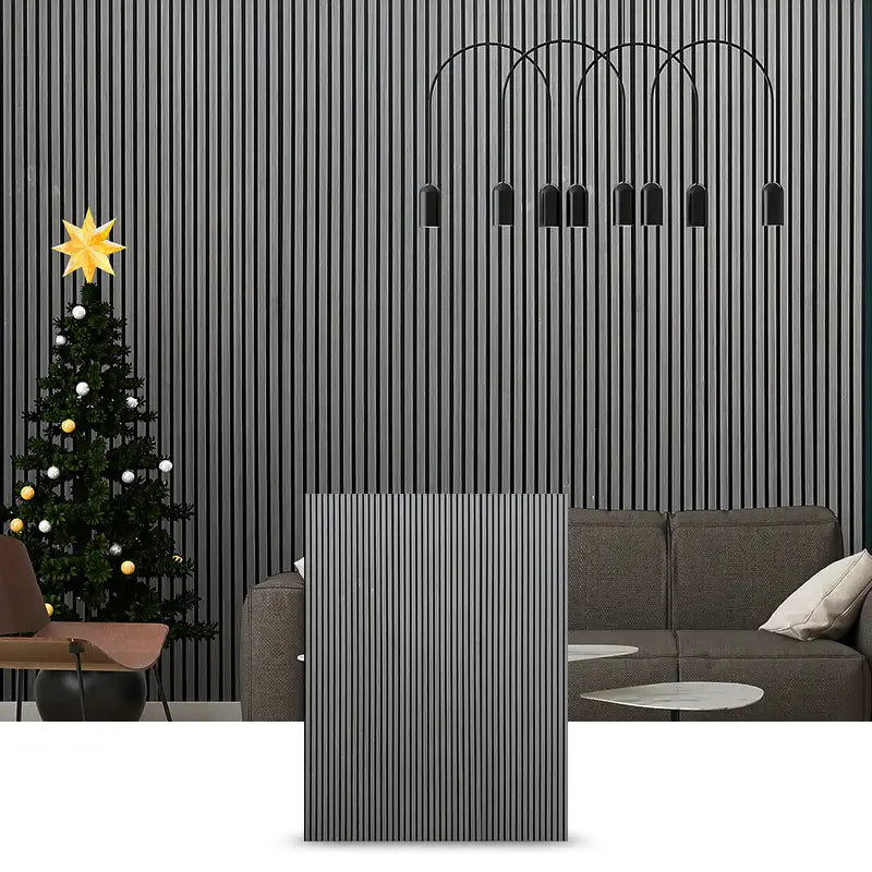 Acoustic Gray Oak Wood Wall Panel