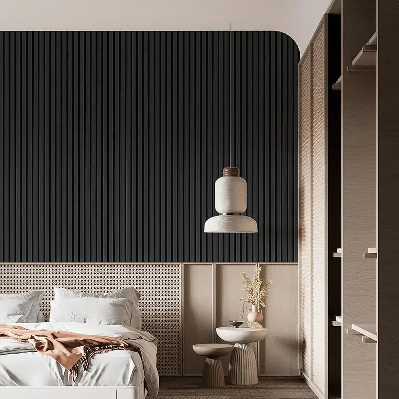 Acoustic Black Oak Wood Wall Panel