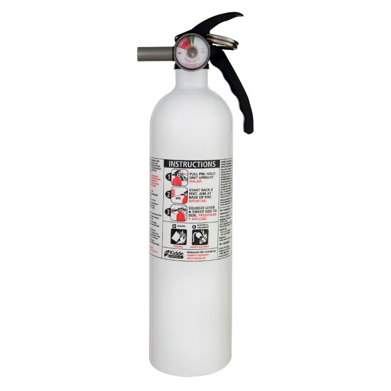 Kidde FX10K white kitchen extinguisher with metal handle