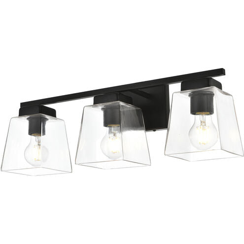 Merrick 23 Inch 3 Light Black Bathroom Vanity Wall Sconce