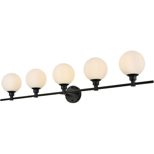 Cordelia 47 Inch 5 Light Black Bathroom Vanity Wall Sconce