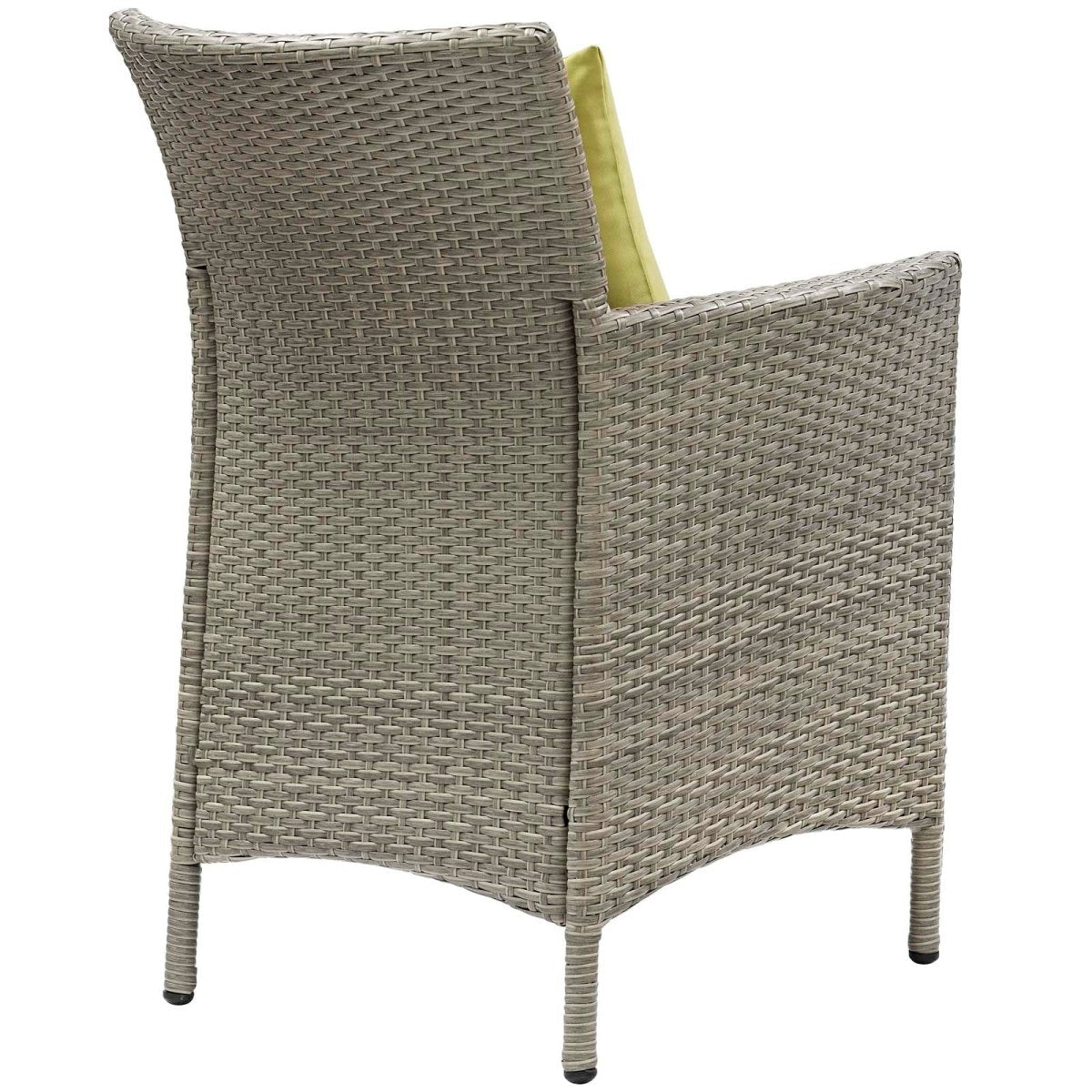 34" Light Gray Peridot Wicker Rattan Outdoor Dining Armchair - Outdoor - Alpine Outlets