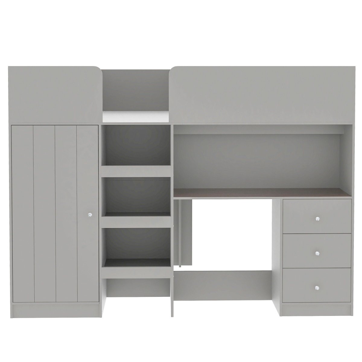Loft Bed With Built In Wardrobe, Desk, Shelves, And Drawers - Loft Beds available at Alpine Outlets in Denver