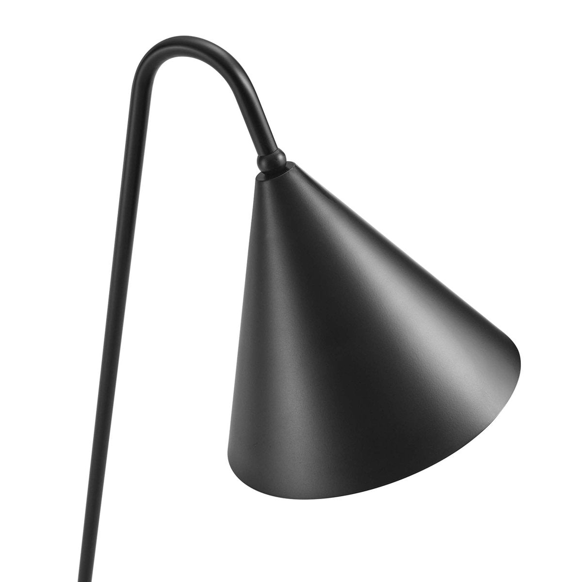 58" Marble Base Floor Lamp with Metal Shade β Black - Lighting - Alpine Outlets