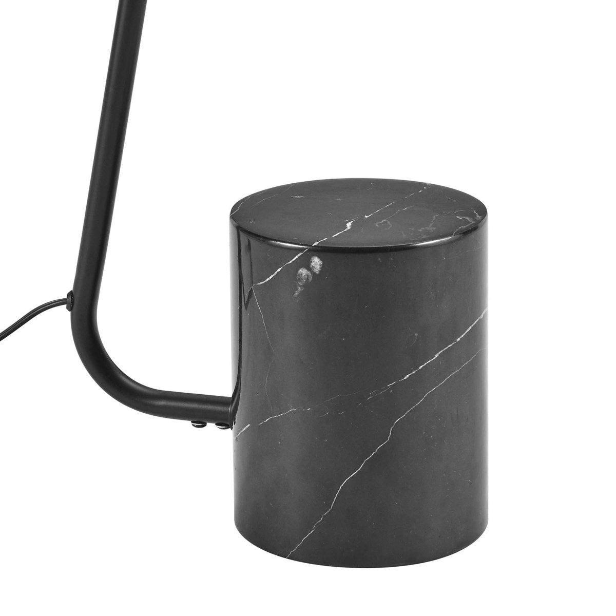 58" Marble Base Floor Lamp with Metal Shade β Black - Lighting - Alpine Outlets