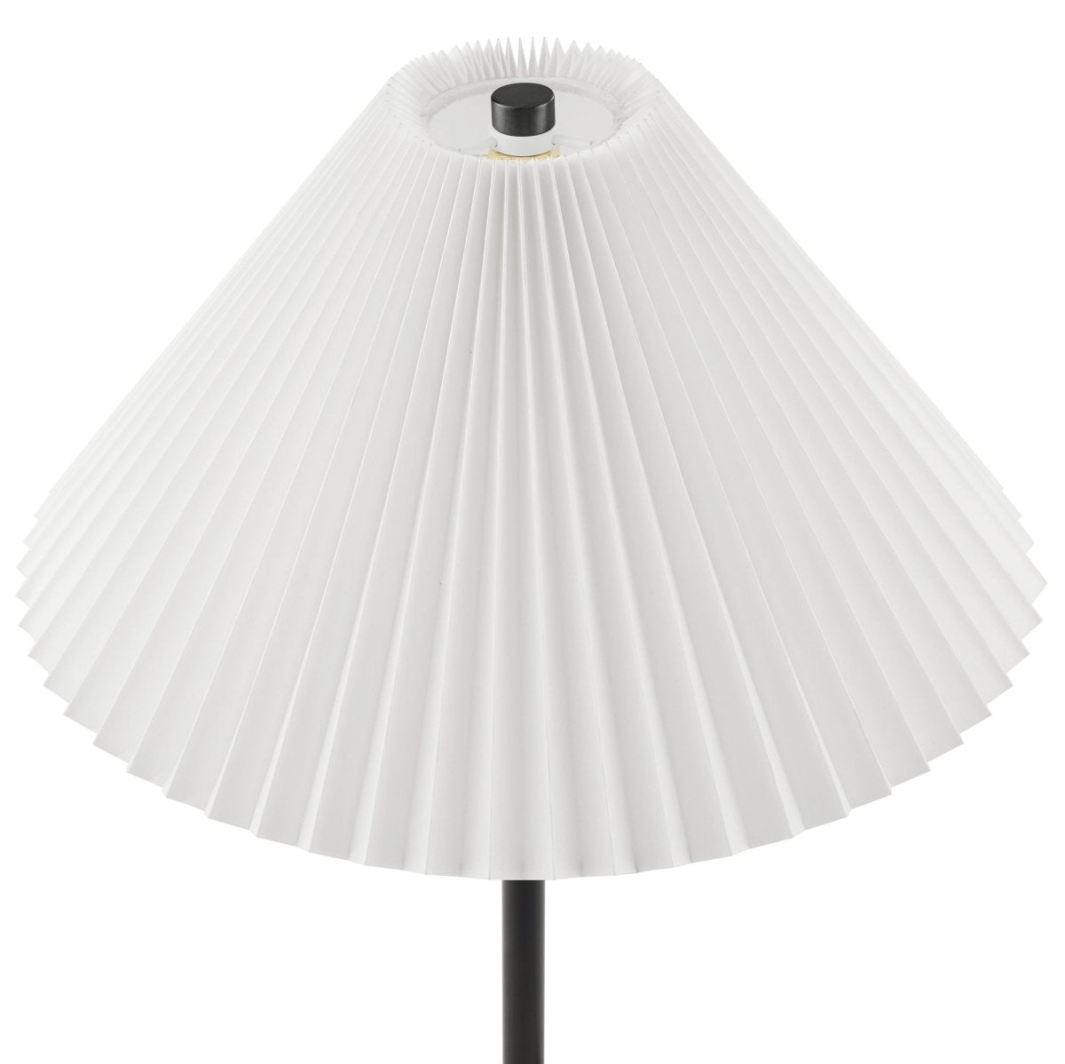 Marble Dome Table Lamp with Pleated Fabric Shade – Black - Lighting - Alpine Outlets