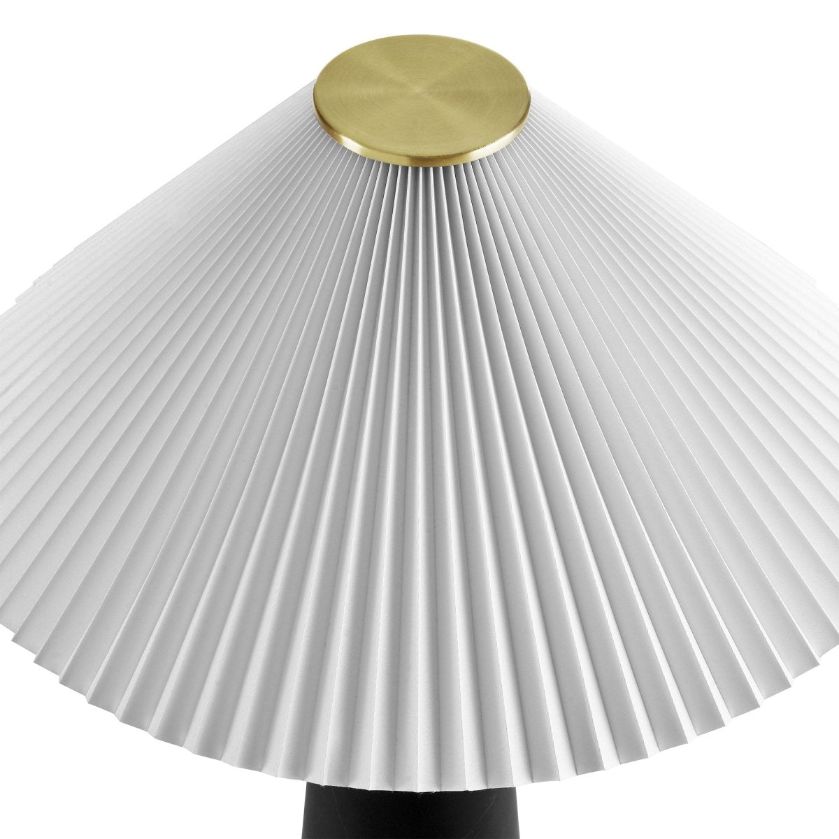 26" Black Marble Pattern Table Lamp with Pleated Shade - Lighting - Alpine Outlets