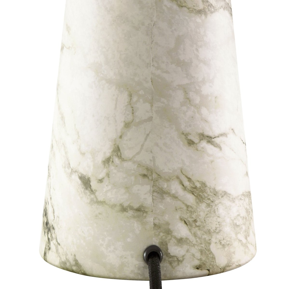 26" White Marble Pattern Table Lamp with Pleated Shade - Lighting - Alpine Outlets