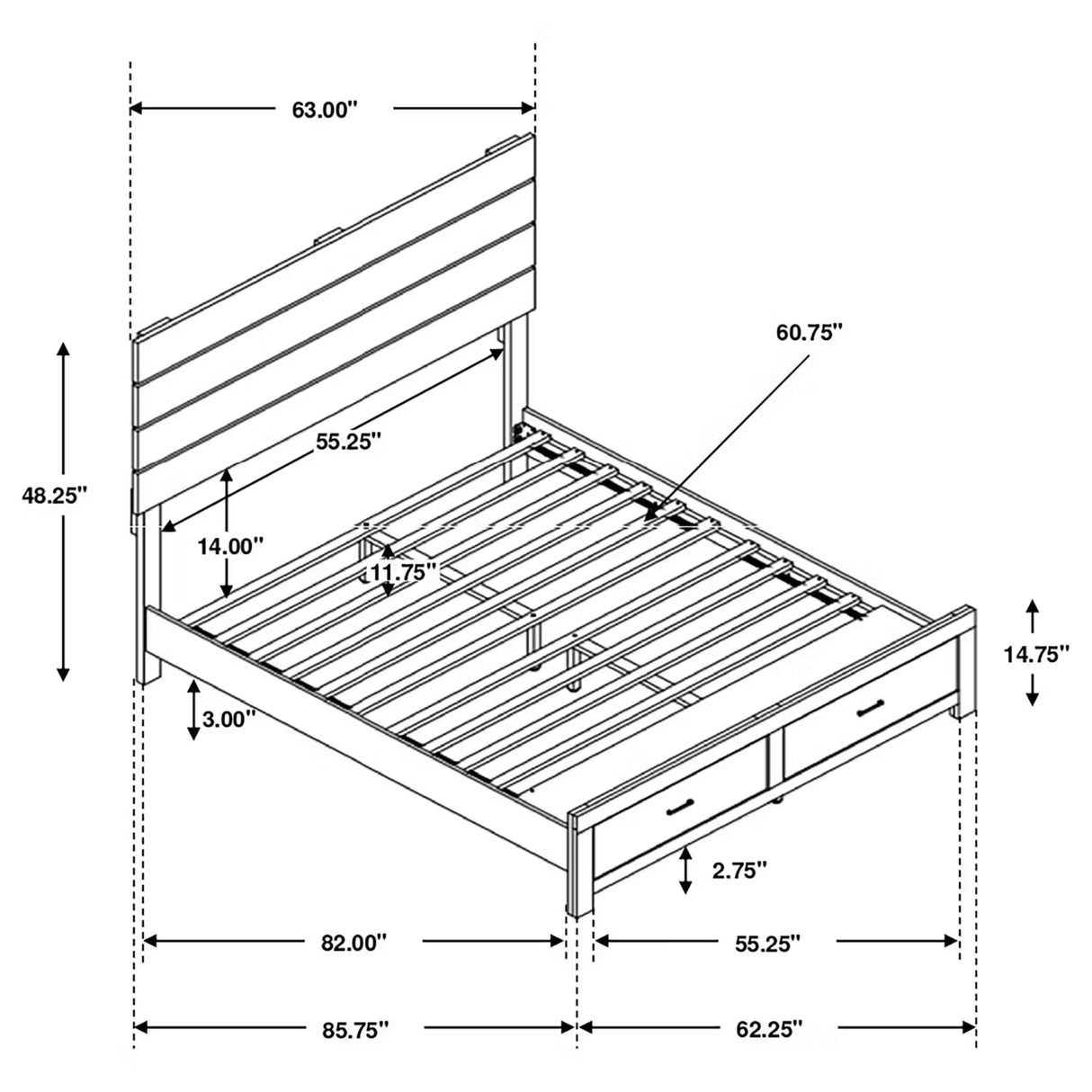 Brantford Queen Storage Panel Bed – Barrel Oak