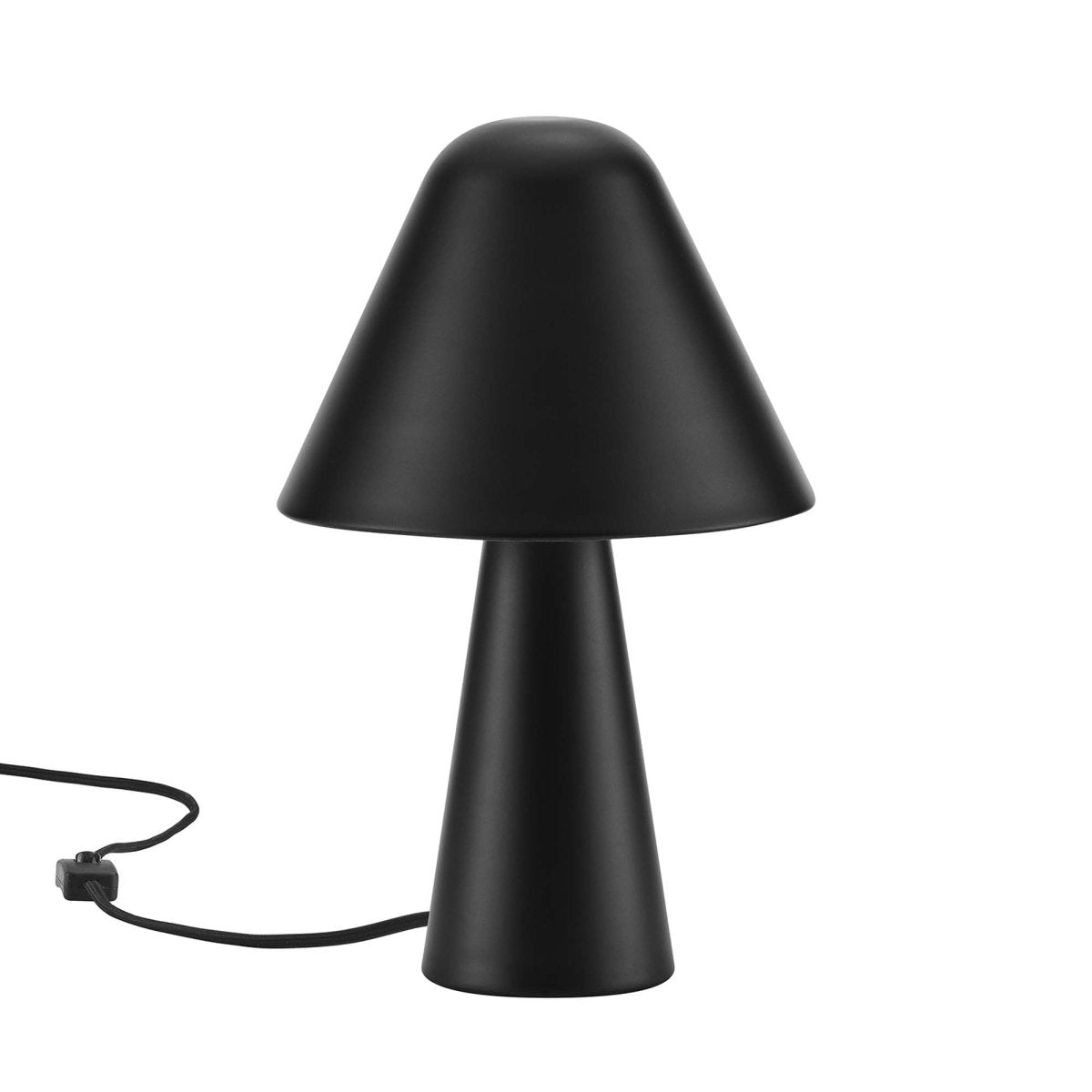 16" Black Metal Mushroom Table Lamp with Swivel Shade - Lighting - Alpine Outlets
