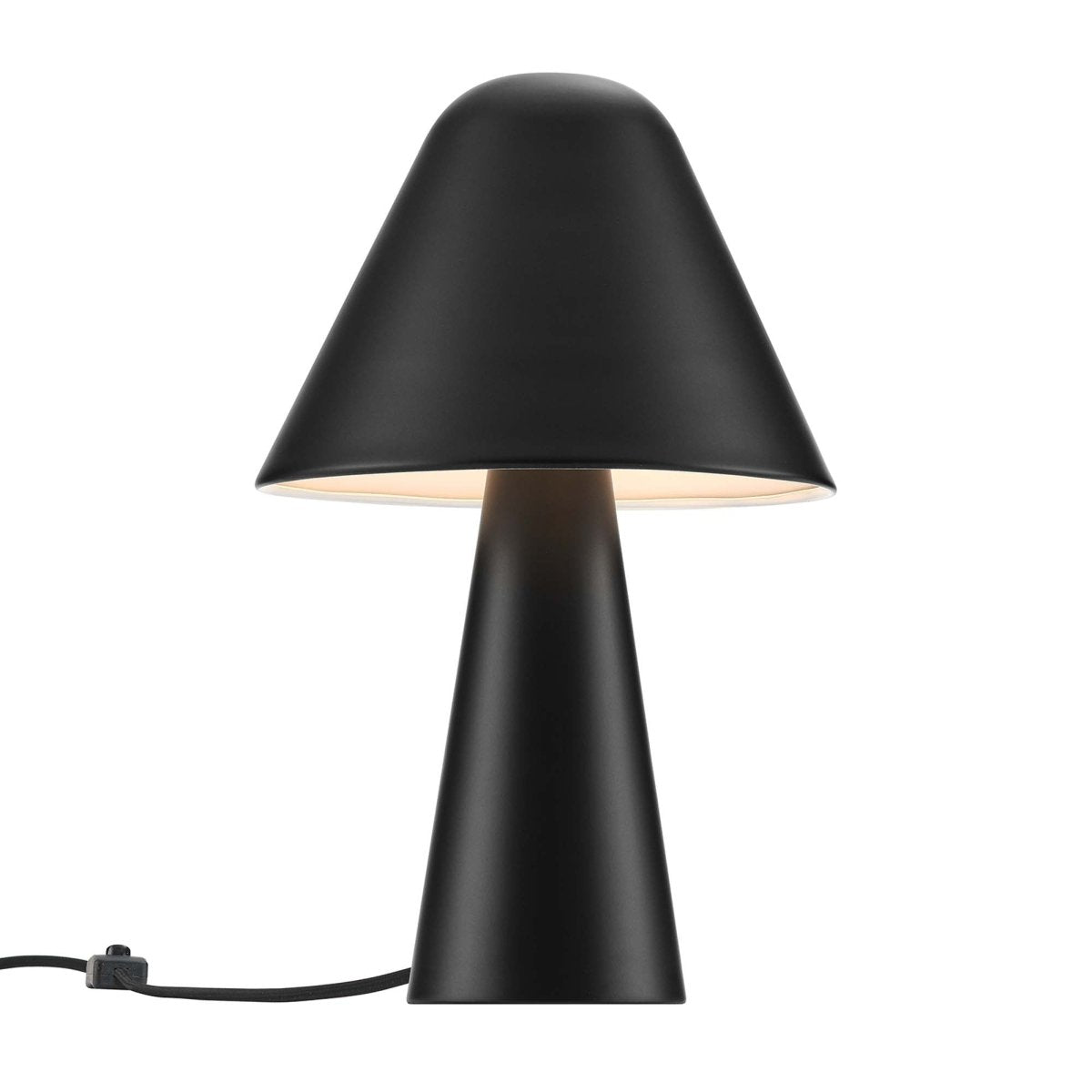 16" Black Metal Mushroom Table Lamp with Swivel Shade - Lighting - Alpine Outlets