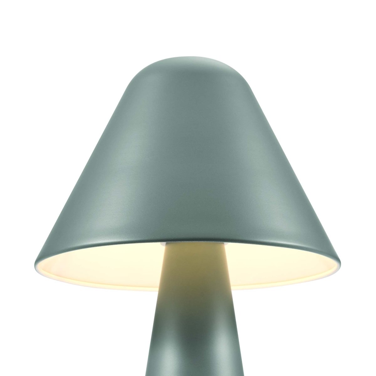 16" Green Metal Mushroom Table Lamp with Swivel Shade - Lighting - Alpine Outlets