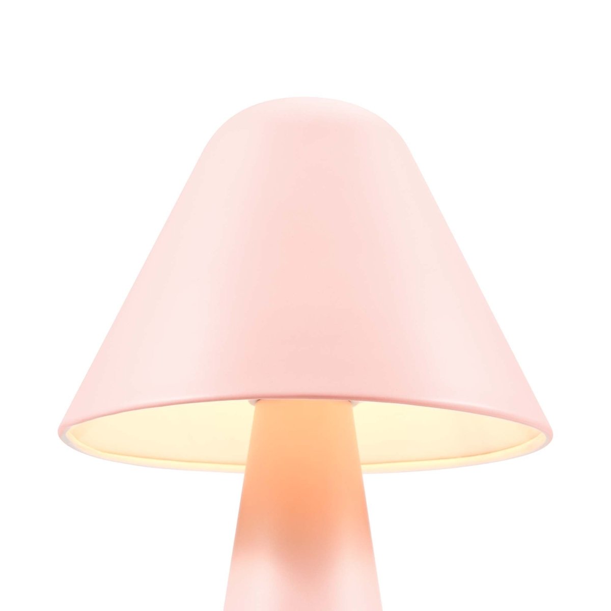 16" Pink Metal Mushroom Table Lamp with Swivel Shade - Lighting - Alpine Outlets