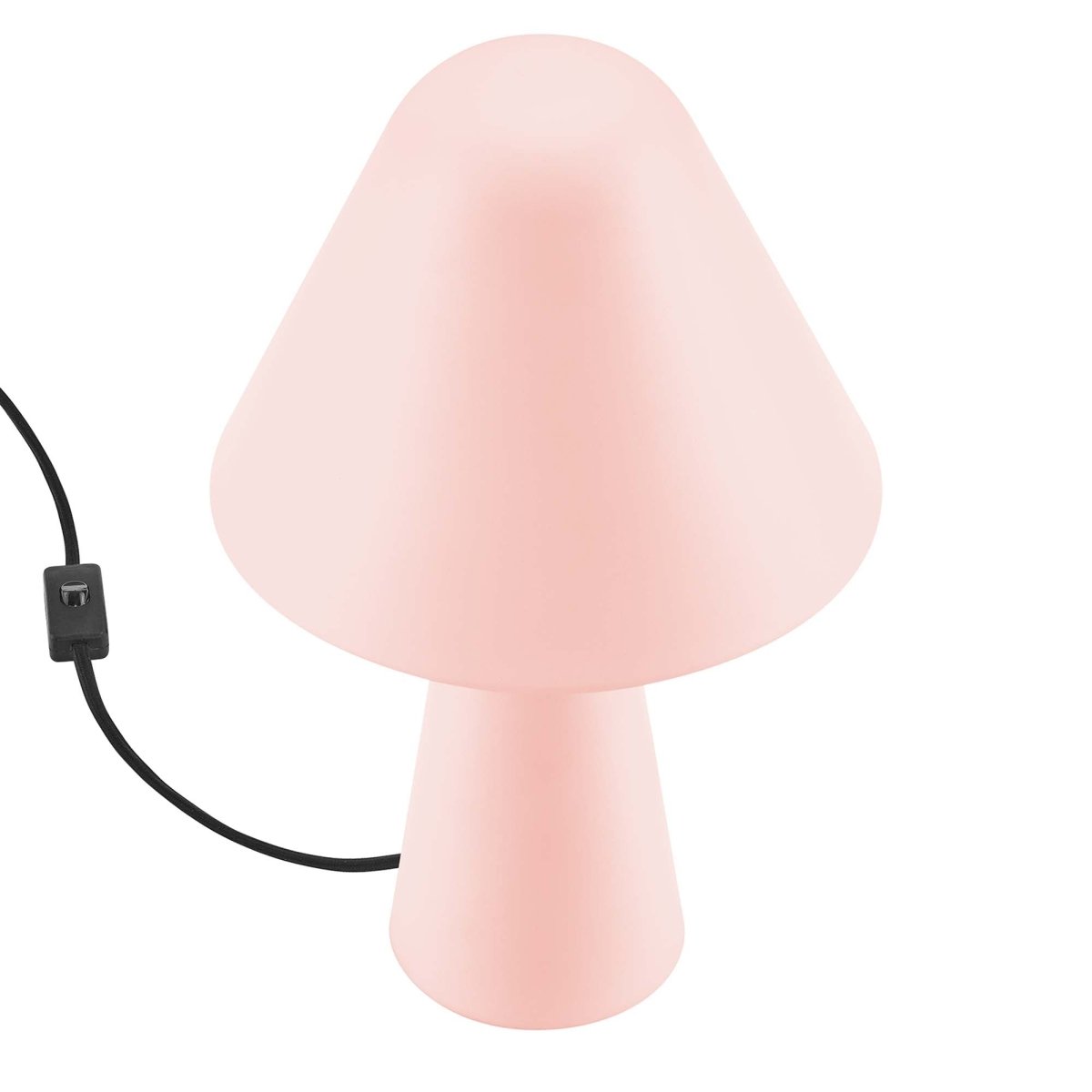 16" Pink Metal Mushroom Table Lamp with Swivel Shade - Lighting - Alpine Outlets