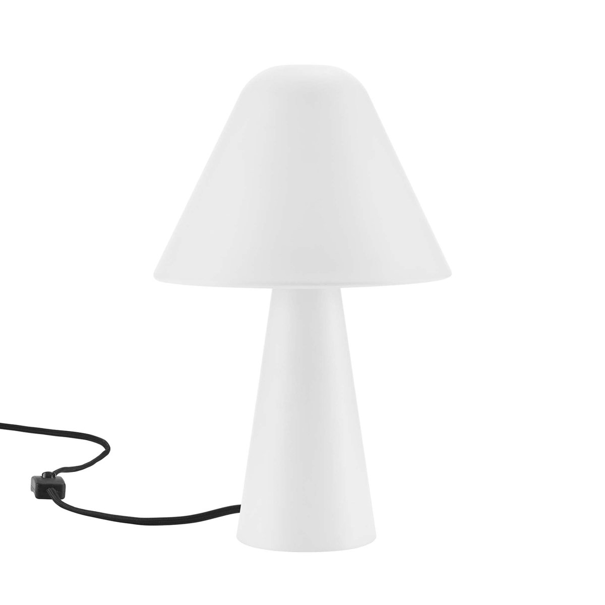 16" White Metal Mushroom Table Lamp with Swivel Shade - Lighting - Alpine Outlets