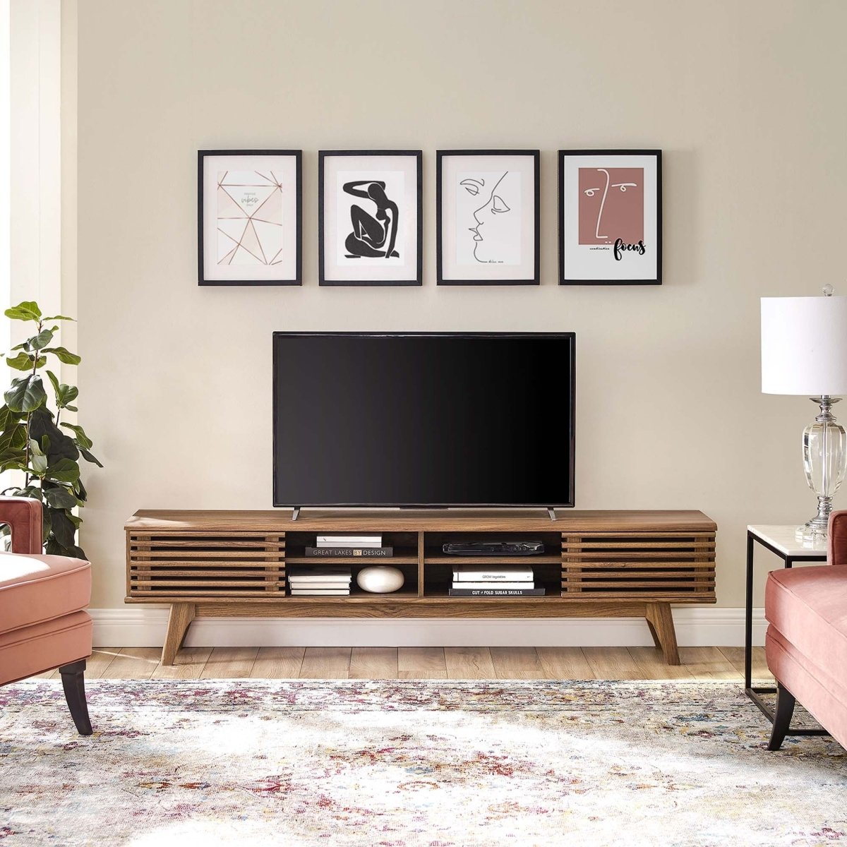 Mid Century Entertainment Center TV Stand 70 Inch - TV Stands available at Alpine Outlets in Denver