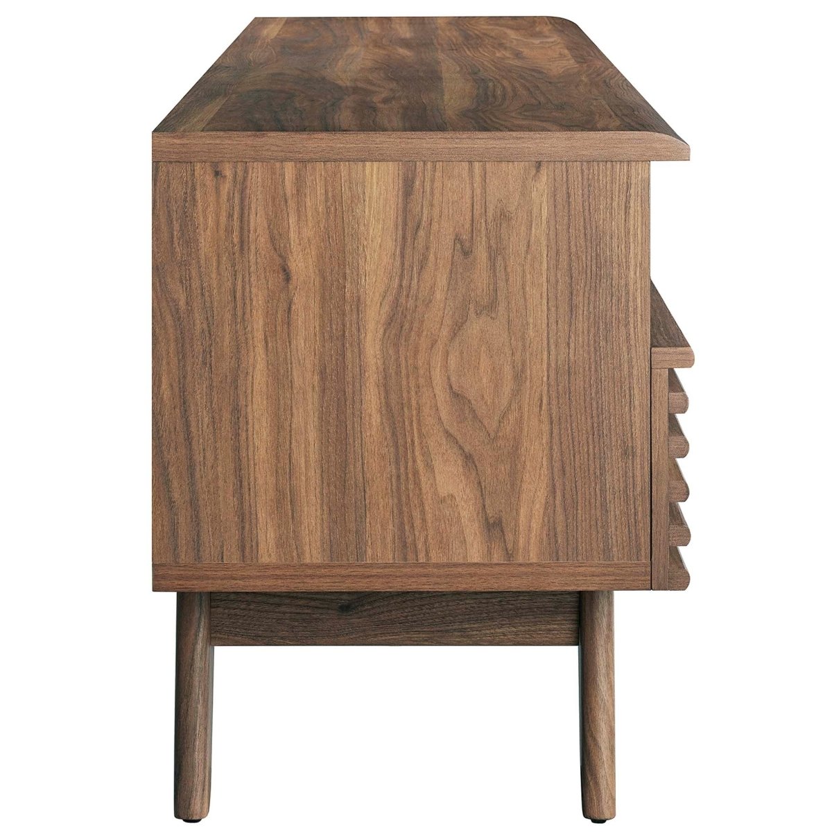 Mid Century Modern TV Stand with Drawers and Open Shelving 60 Inch - TV Stands available at Alpine Outlets in Denver