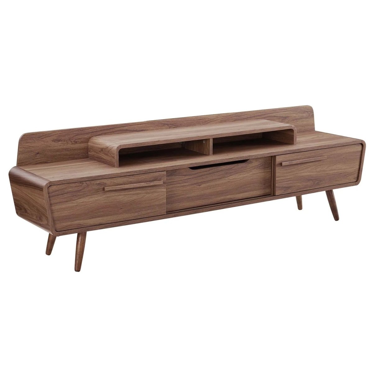 Mid Century Modern TV Stand with Sliding Doors and Storage 74 Inch - TV Stands available at Alpine Outlets in Denver