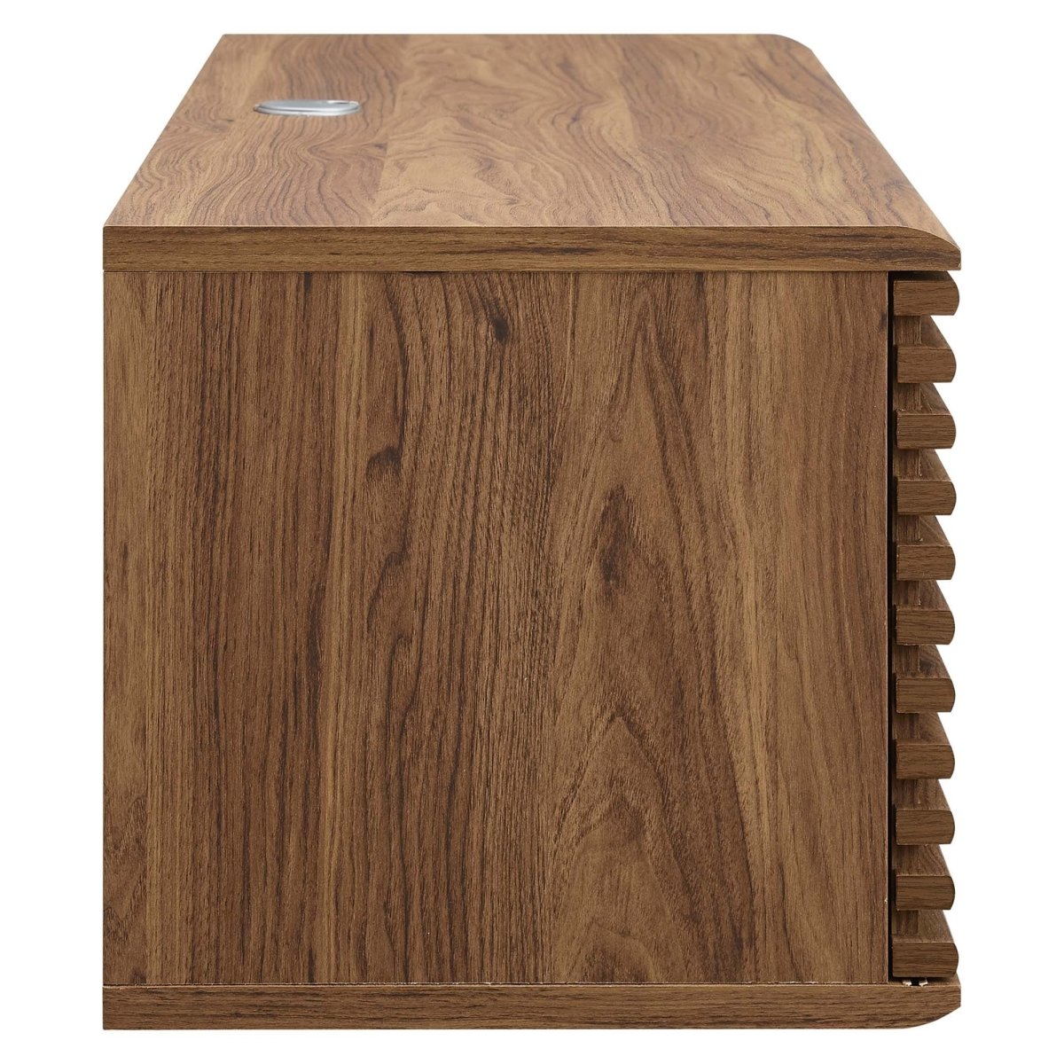Mid Century Modern Wall Mount TV Stand with Sliding Doors and Storage 46 Inch - TV Stands available at Alpine Outlets in Denver