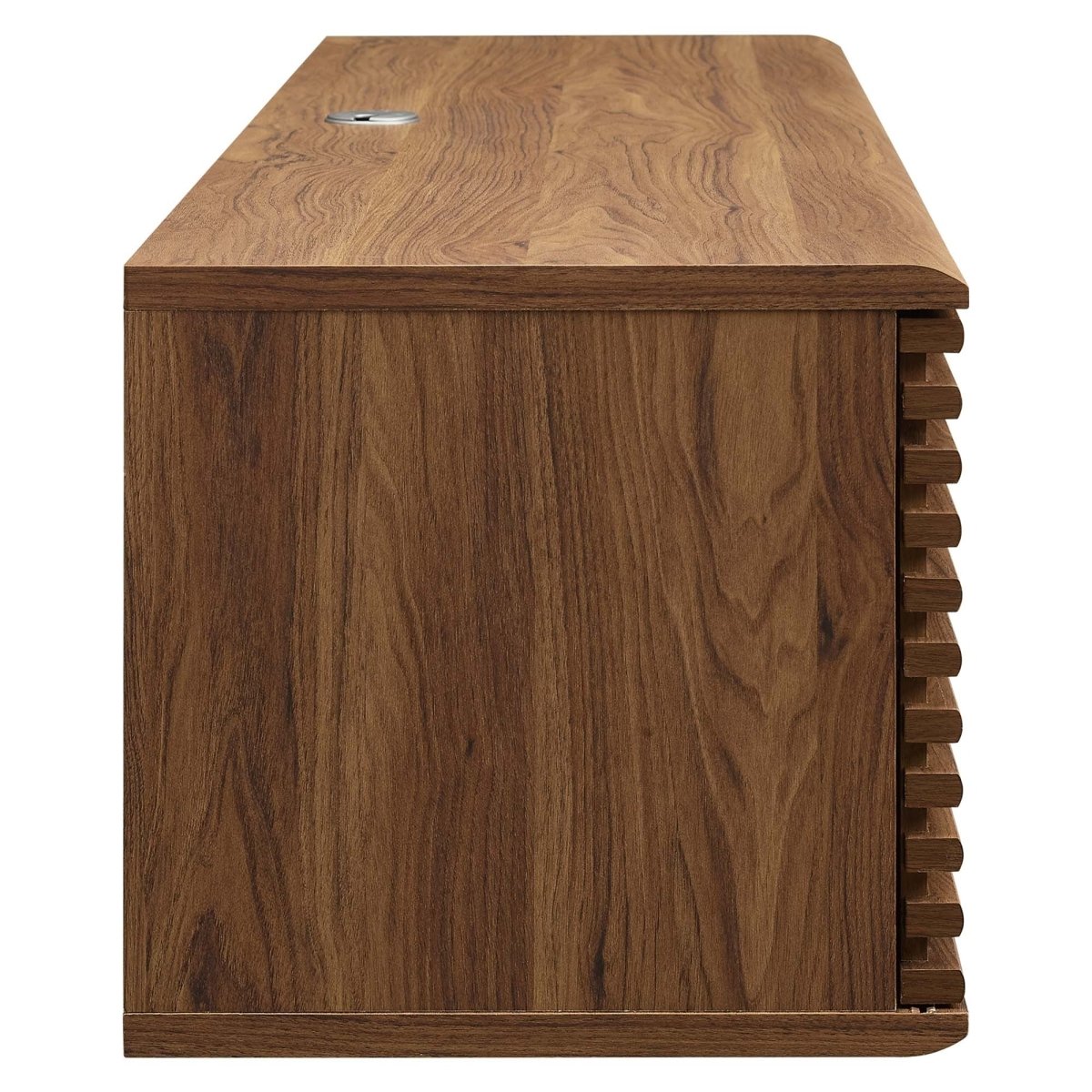 Mid Century Modern Wall Mount TV Stand with Sliding Doors and Storage 60 Inch - TV Stands available at Alpine Outlets in Denver