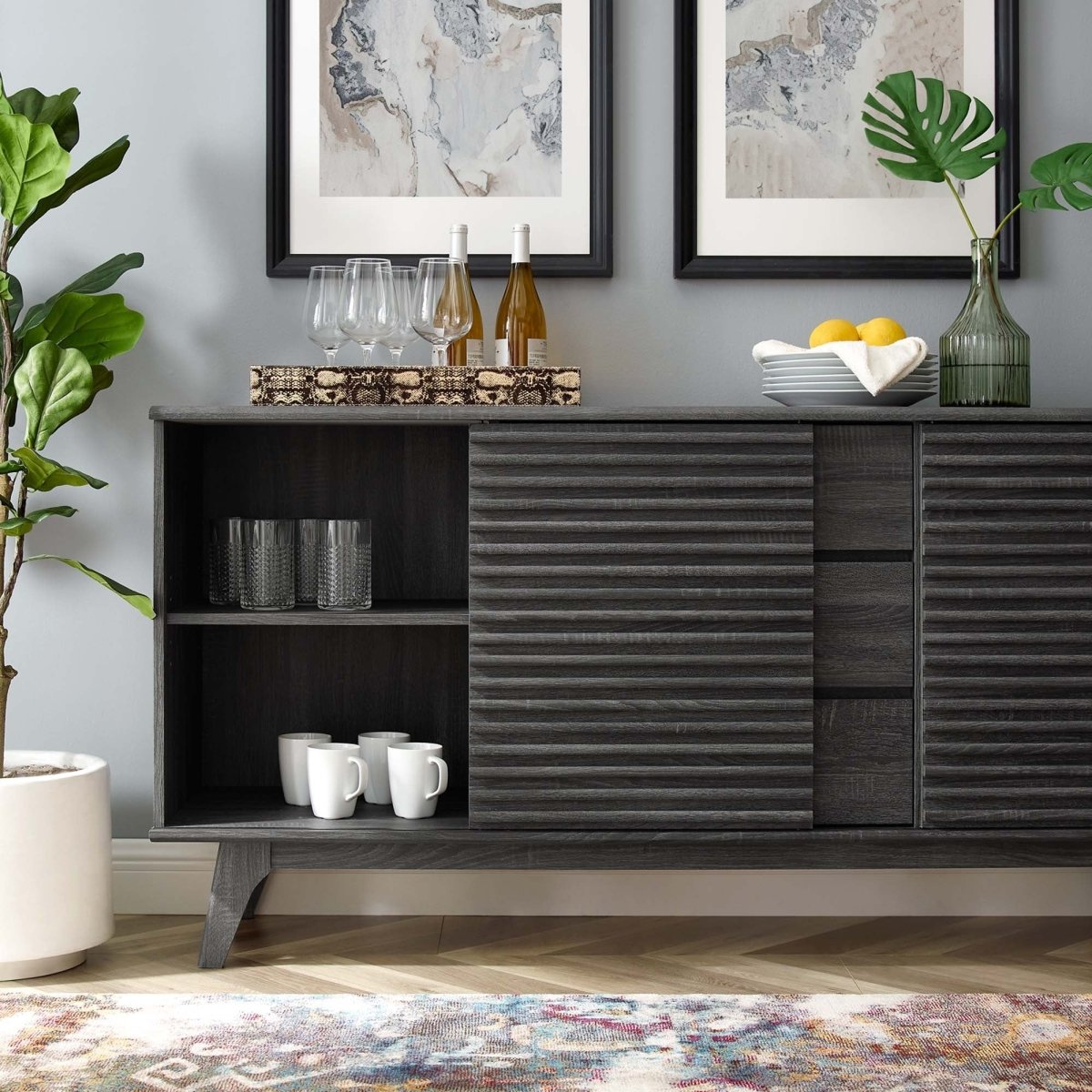 Mid Century Sideboard Buffet TV Stand 63 Inch - TV Stands available at Alpine Outlets in Denver