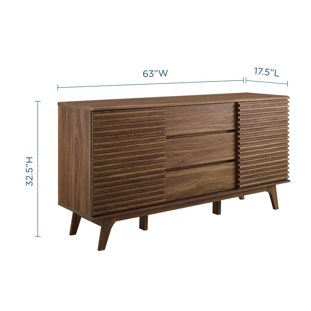 Mid Century Sideboard Buffet TV Stand 63 Inch - TV Stands available at Alpine Outlets in Denver