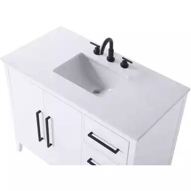 Millie 42 X 35 inch White Bathroom Vanity Cabinet - 🟢 Bathroom Vanities available at Alpine Outlets in Denver
