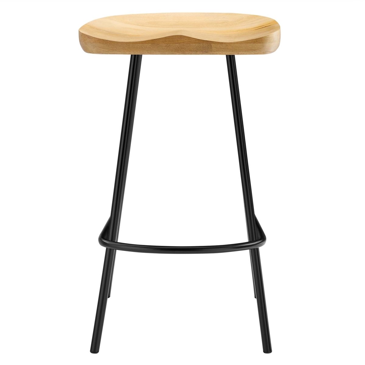 Minimalist Mango Wood Backless Counter Stool Set of 2 - Stools available at Alpine Outlets in Denver