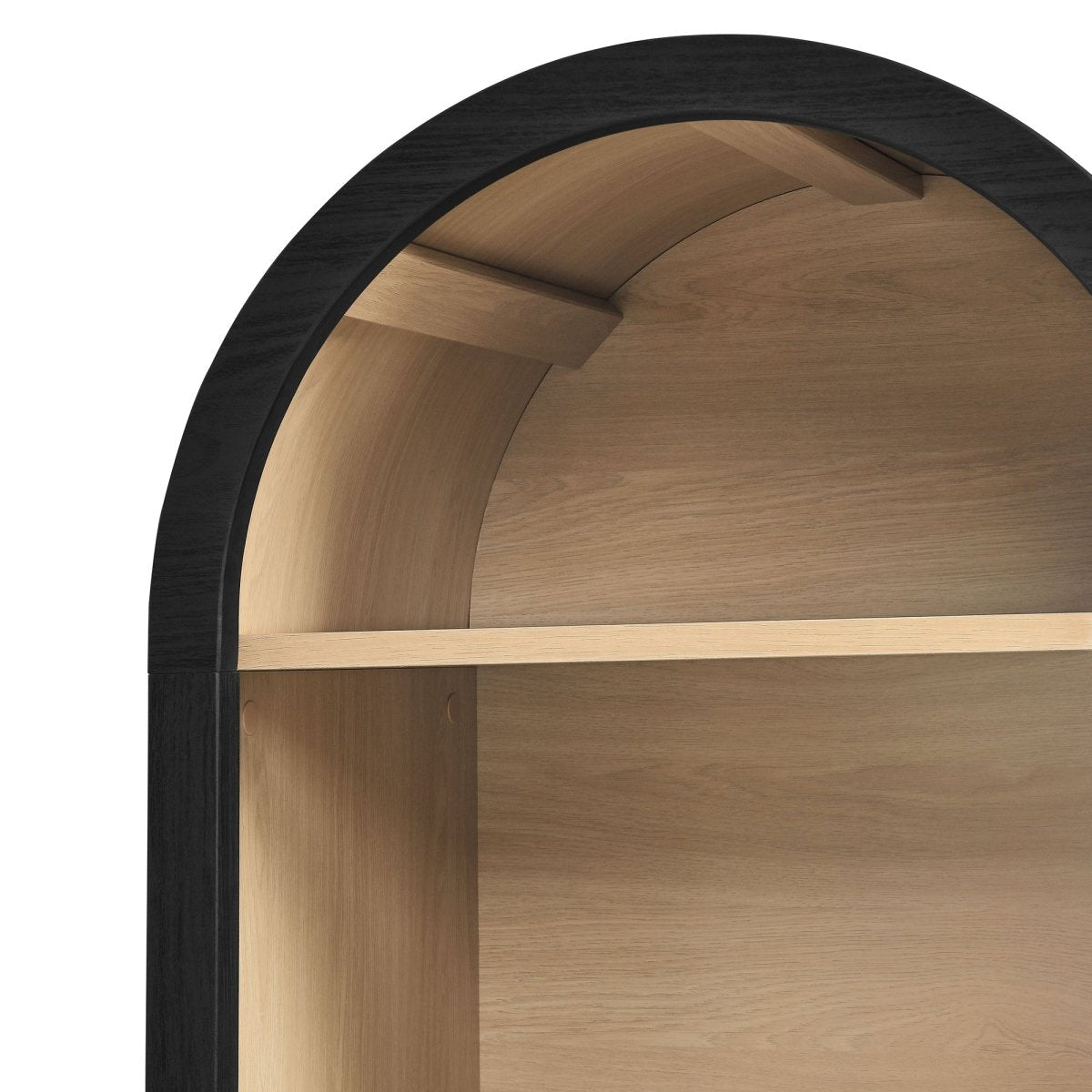 Modern Arched 5 - Tier Bookcase in Black - Bookcases available at Alpine Outlets in Denver