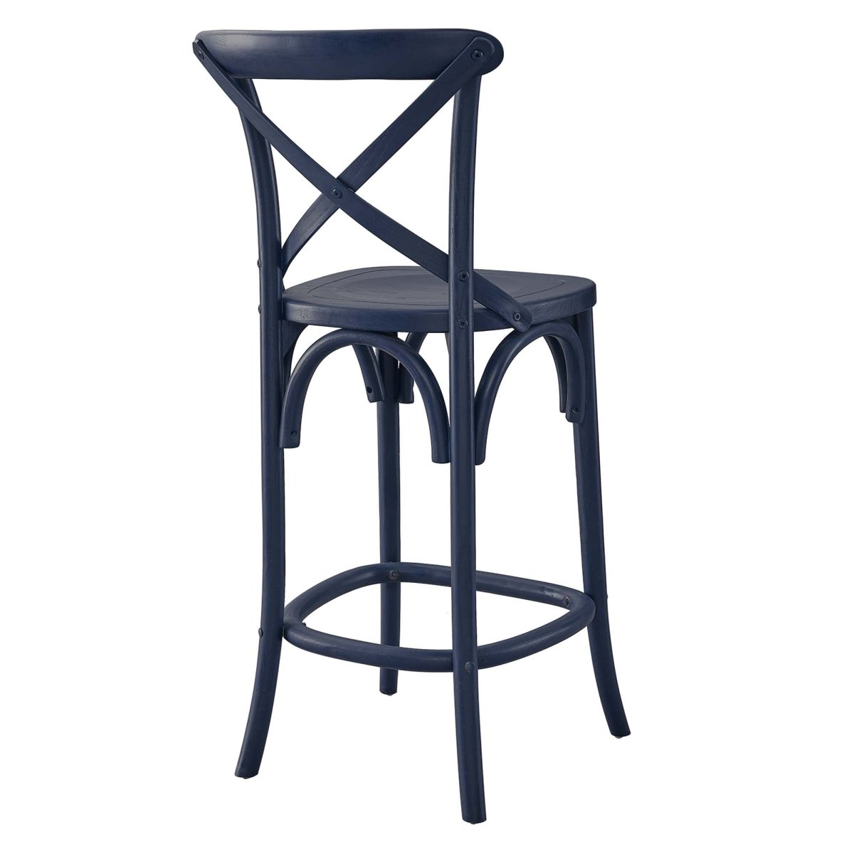 Modern Farmhouse X - Brace Back Elm Wood Counter Stool - Stools available at Alpine Outlets in Denver