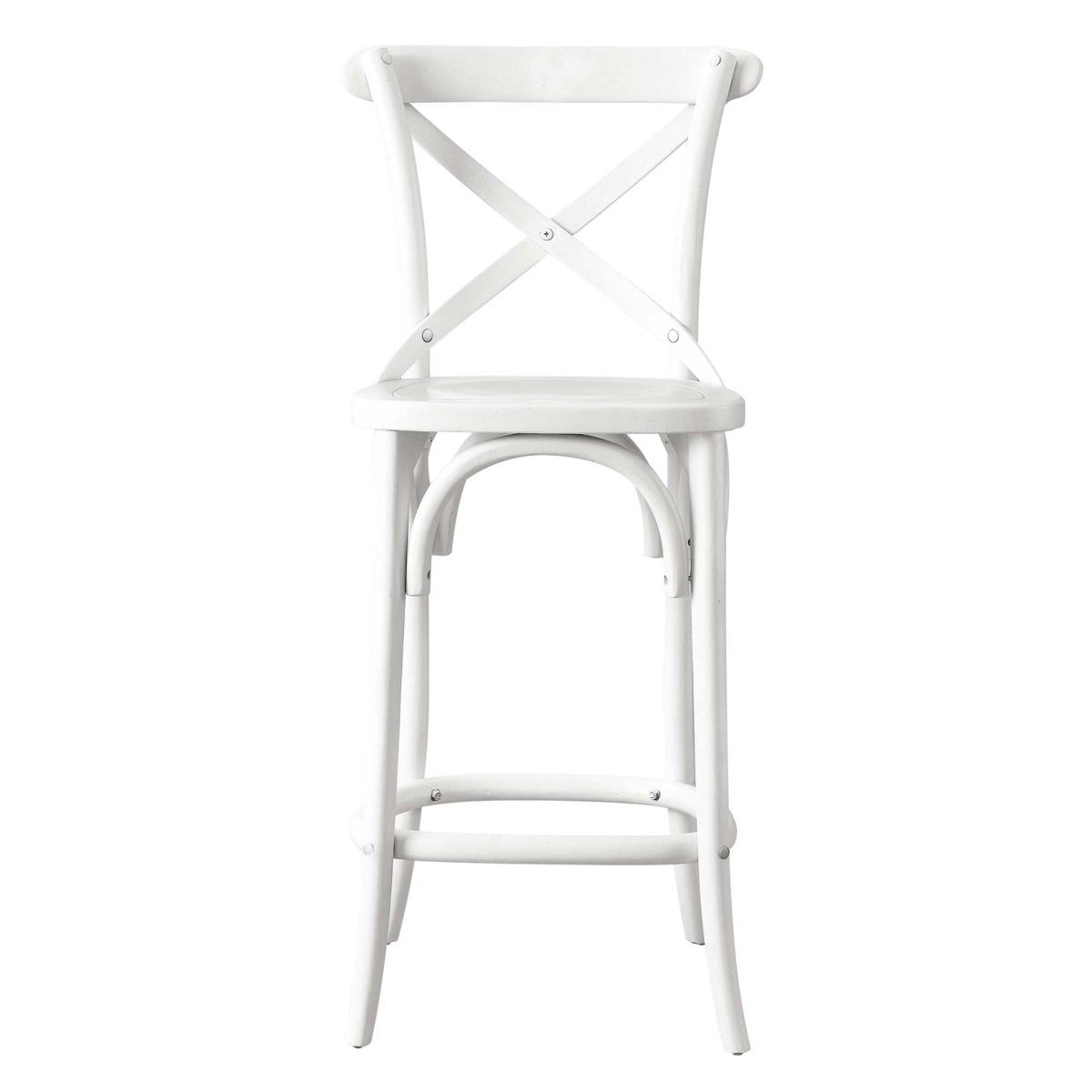 Modern Farmhouse X - Brace Back Elm Wood Counter Stool - Stools available at Alpine Outlets in Denver