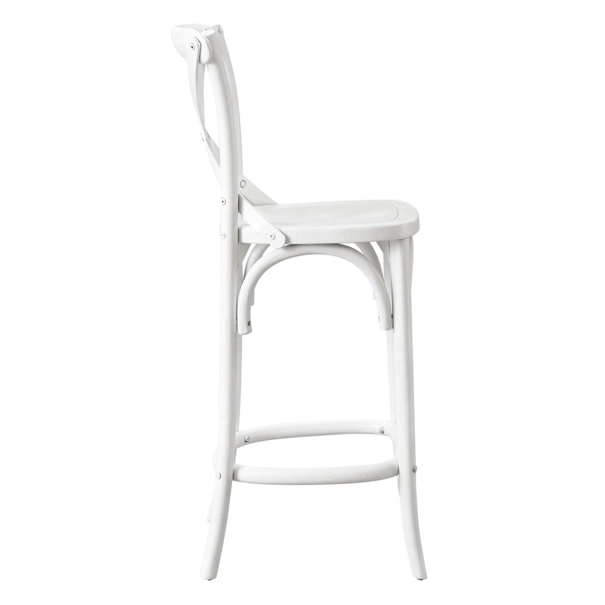 Modern Farmhouse X - Brace Back Elm Wood Counter Stool - Stools available at Alpine Outlets in Denver