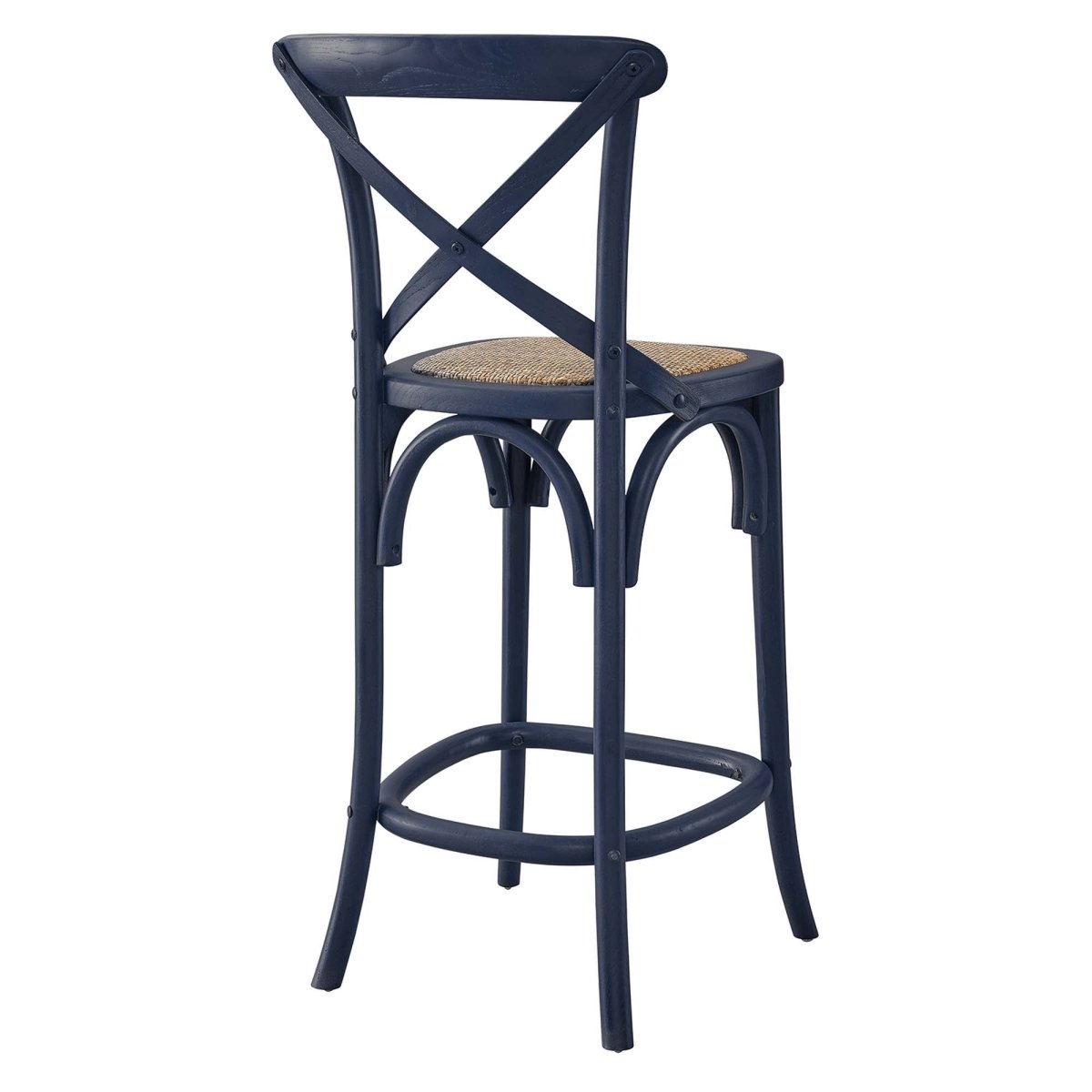 Modern Farmhouse X - Brace Back Elm Wood Counter Stool - Stools available at Alpine Outlets in Denver
