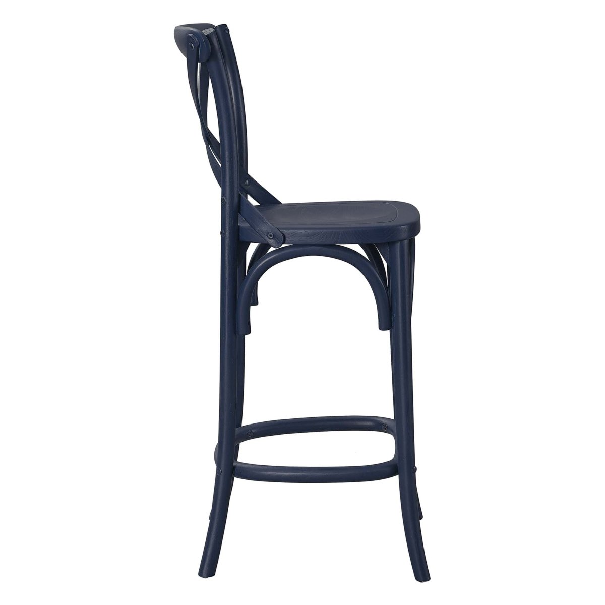 Modern Farmhouse X - Brace Back Elm Wood Counter Stool - Stools available at Alpine Outlets in Denver