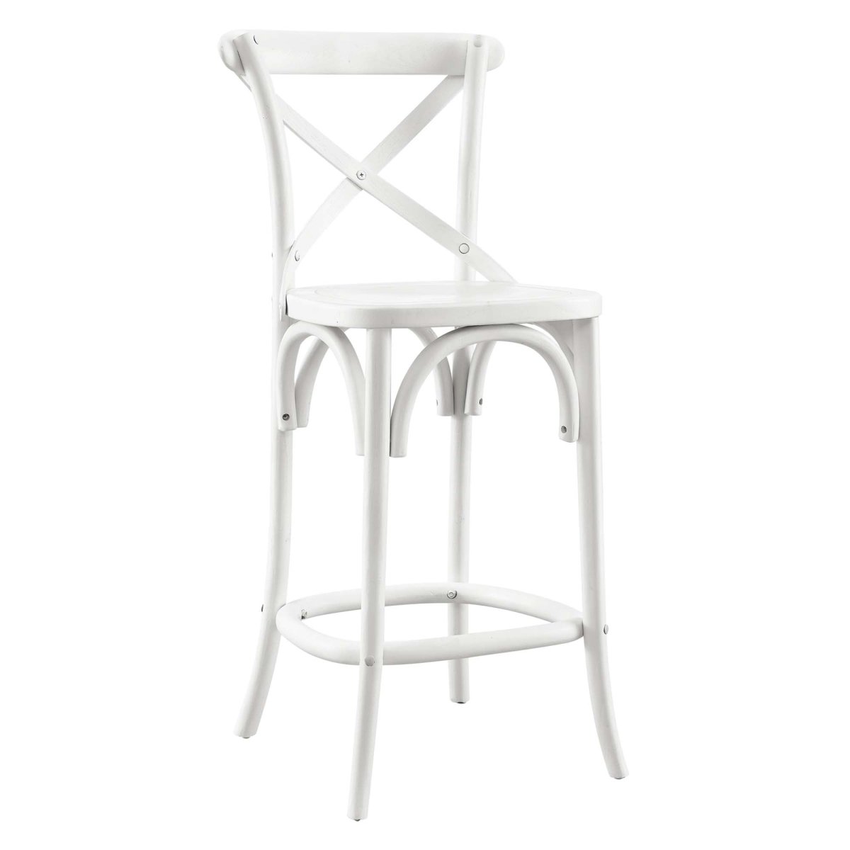 Modern Farmhouse X - Brace Back Elm Wood Counter Stool - Stools available at Alpine Outlets in Denver