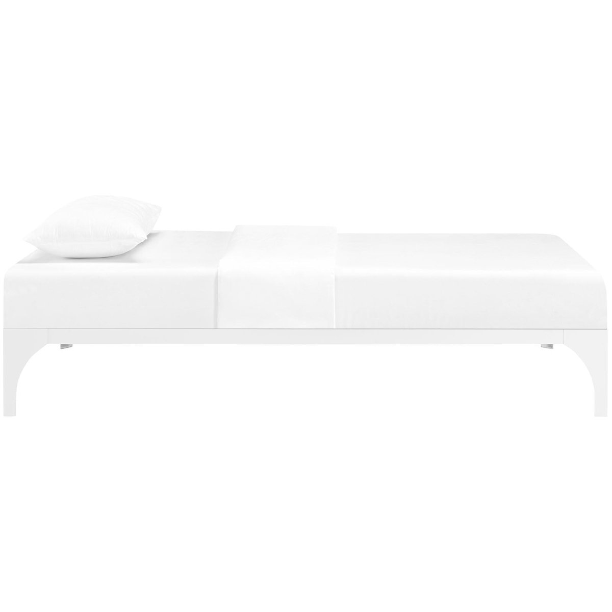 Modern Minimalist Steel and Wood Slatted Twin Platform Bed Frame - Platform Bed available at Alpine Outlets in Denver