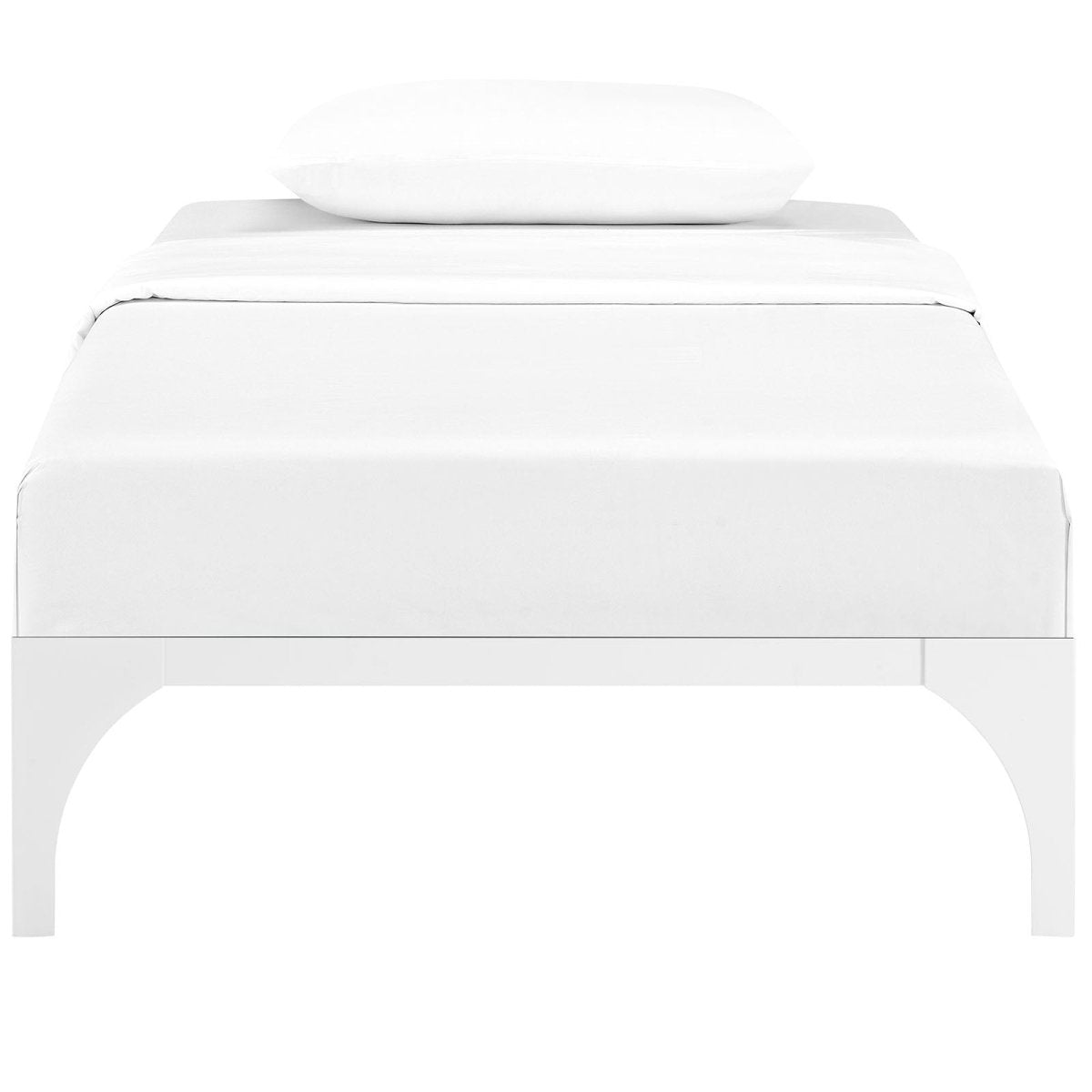 Modern Minimalist Steel and Wood Slatted Twin Platform Bed Frame - Platform Bed available at Alpine Outlets in Denver