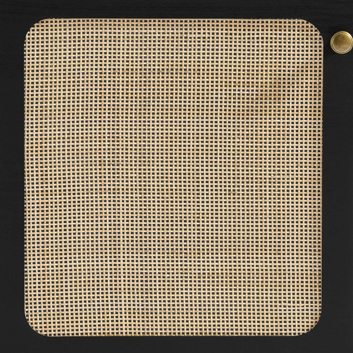 55" Black Modern Rattan Office Desk - Workspace - Alpine Outlets