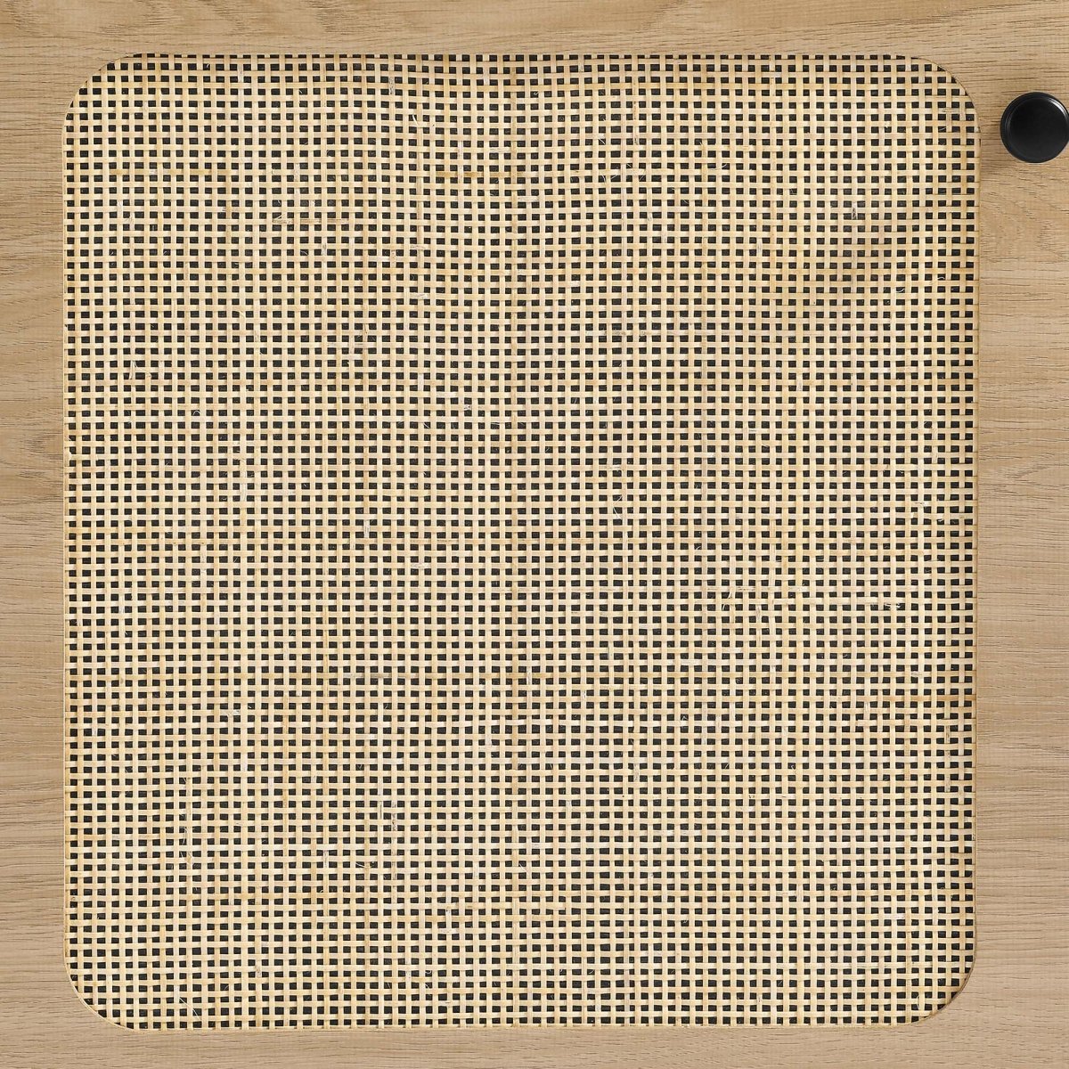 55" Oak Modern Rattan Office Desk - Workspace - Alpine Outlets