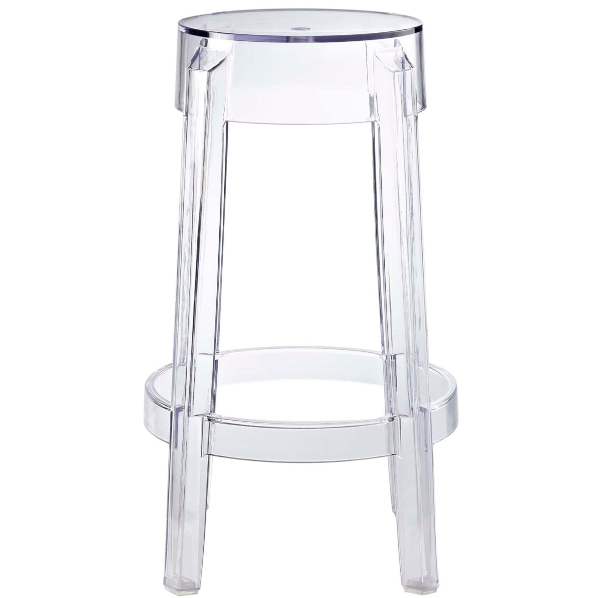 Modern Transparent Acrylic Backless Counter Stool - Stools available at Alpine Outlets in Denver