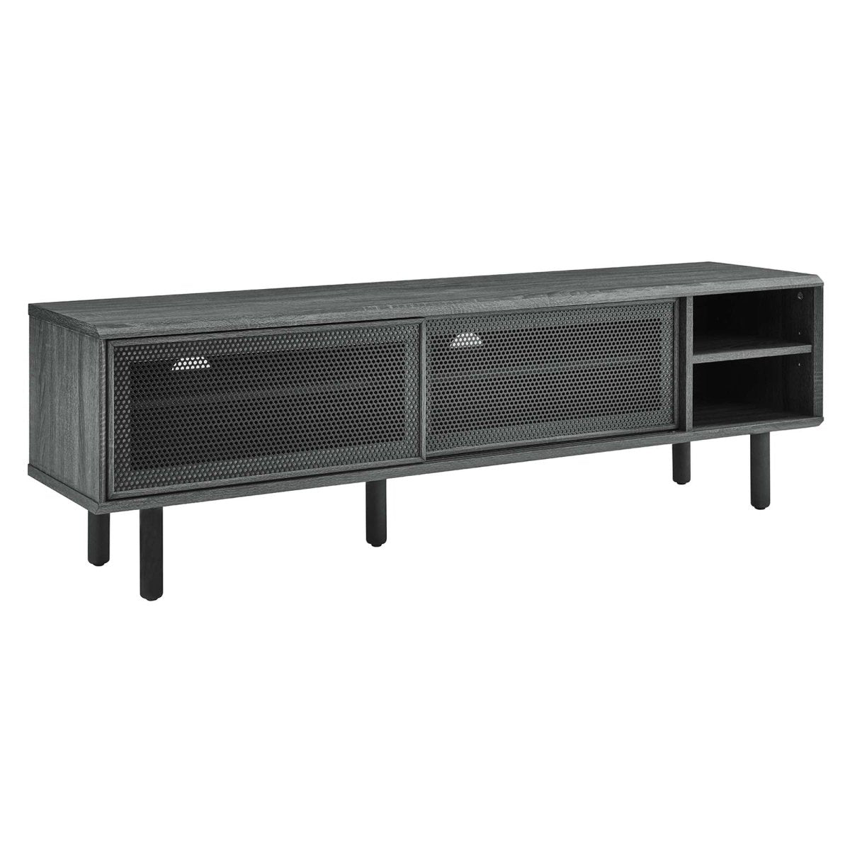 Modern Urban TV Stand with Mesh Sliding Doors 60 Inch - TV Stands available at Alpine Outlets in Denver