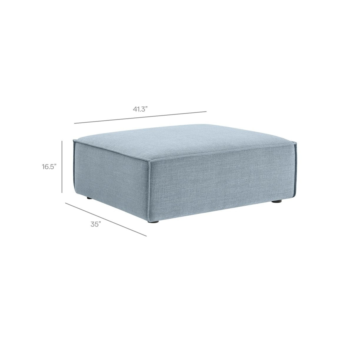 Modular Performance Fabric Ottoman with Piping – 41 Inch - Ottomans available at Alpine Outlets in Denver