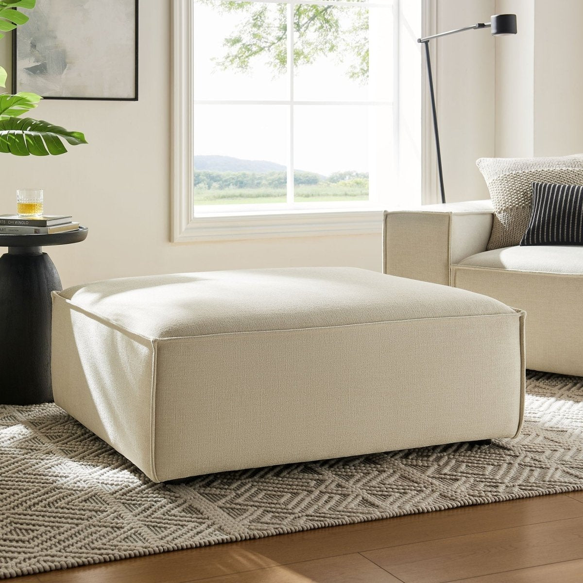 Modular Performance Fabric Ottoman with Piping – 41 Inch - Ottomans available at Alpine Outlets in Denver
