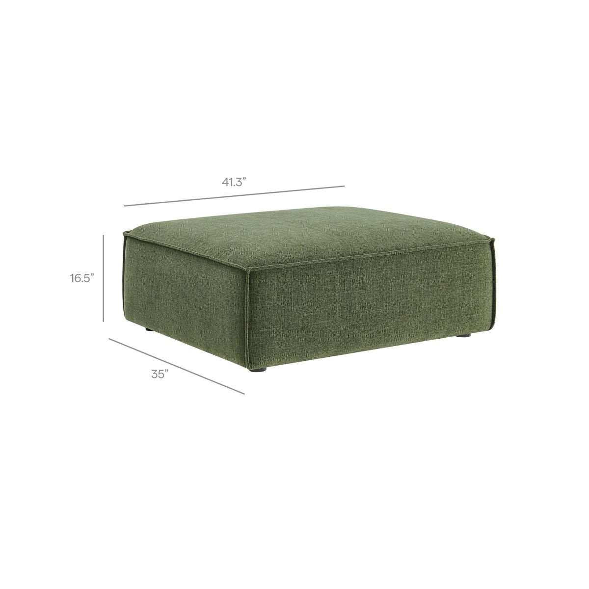 Modular Performance Fabric Ottoman with Piping – 41 Inch - Ottomans available at Alpine Outlets in Denver