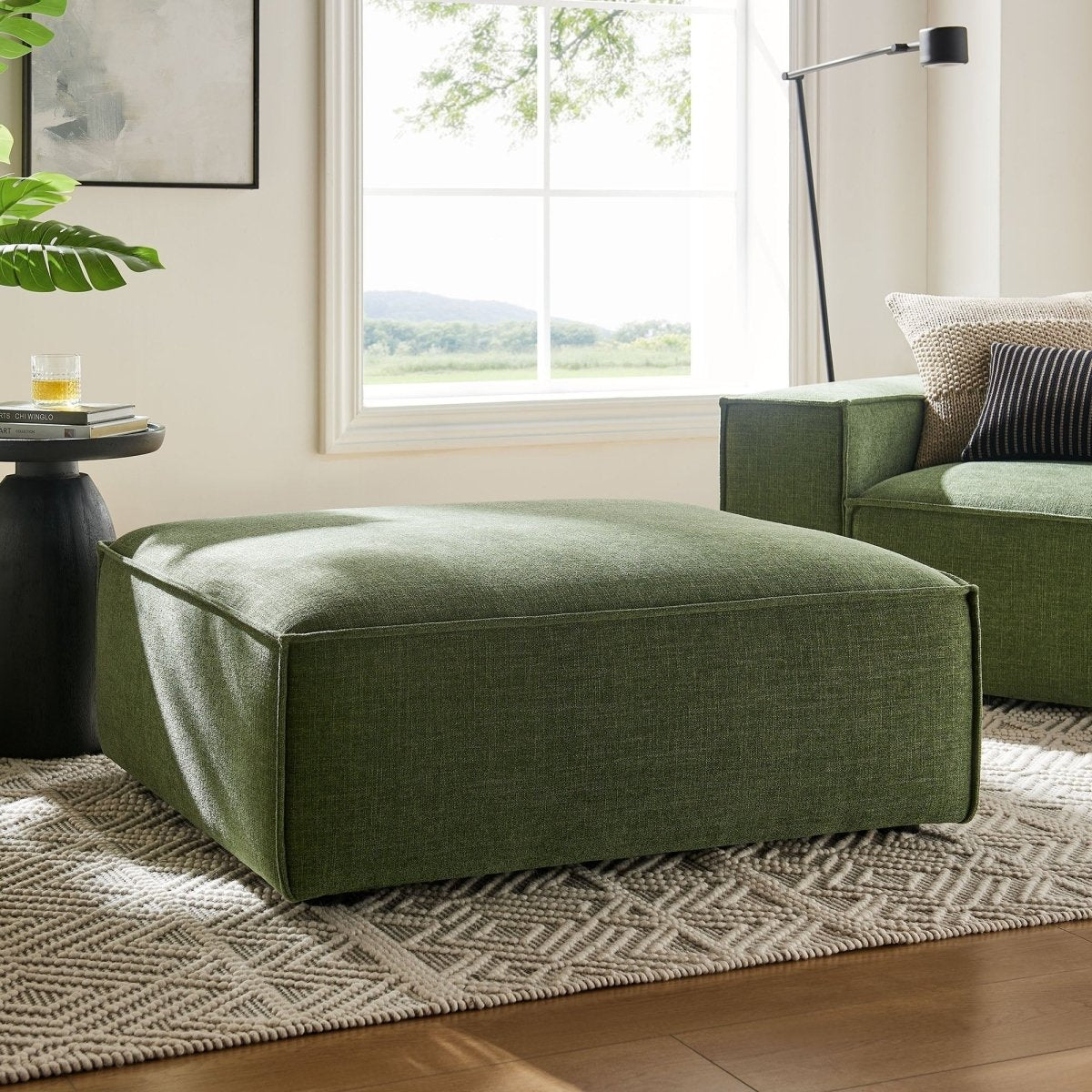 Modular Performance Fabric Ottoman with Piping – 41 Inch - Ottomans available at Alpine Outlets in Denver