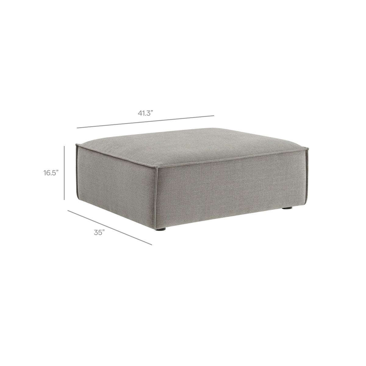 Modular Performance Fabric Ottoman with Piping – 41 Inch - Ottomans available at Alpine Outlets in Denver