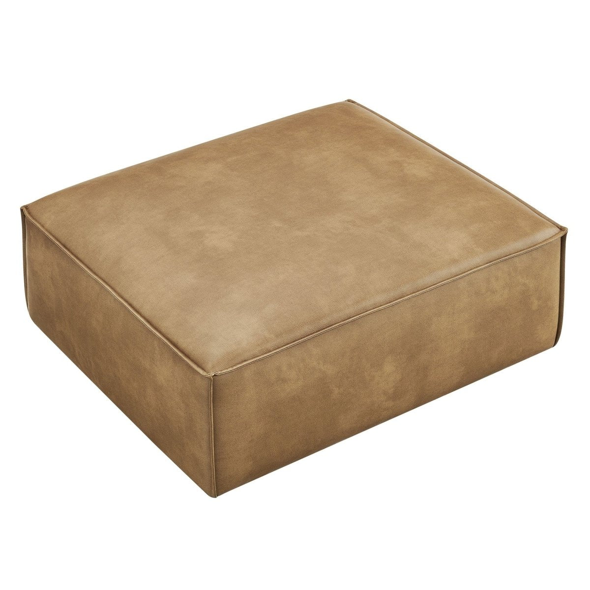 Modular Vegan Leather Ottoman with Piping – 41 Inch - Ottomans available at Alpine Outlets in Denver